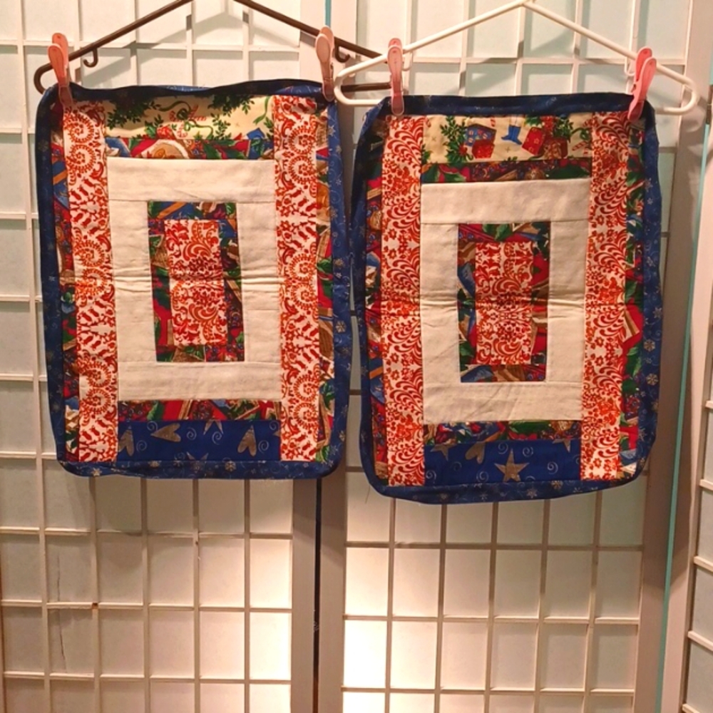 2 Holiday/Christmas Table place Mats  for completion 4974